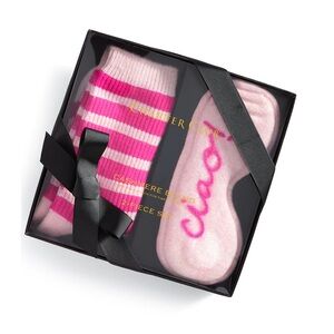 Charter Club 100% cashmere sock and sleep mask set